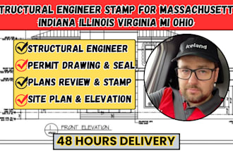 do structural engineer stamp for massachusetts indiana illinois virginia ohio mi