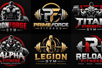 design a professional weightlifting, bodybuilding gym, fitness powerlifting logo