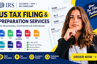 prepare and efile irs form w2, w9, 1099 nec, 1099 misc, 1040 and payroll tax