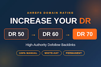 increase ahrefs dr 70 using high authority backlinks