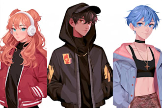 anime art commission oc, fanart