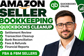manage amazon seller bookkeeping and quickbook accounting records