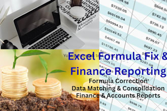 create advanced excel financial reports and reconciliations