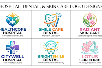 design a hospital, dental, and skin care logo