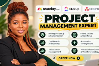 setup monday CRM automations and integrations clickup asana project management