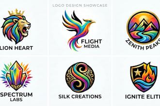 design a colorful, golden, and black logo