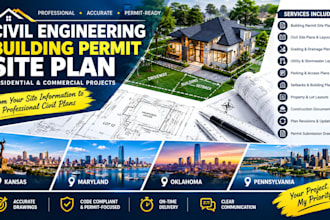 civil engineering building permit site plan in kansas maryland oklahoma or pa