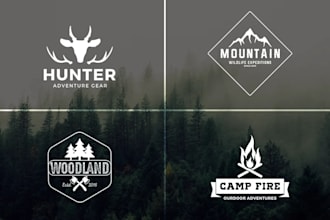 do outdoor hunting and fishing logo within 24