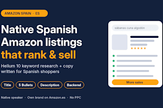 write a native spanish amazon listing optimized for amazon spain SEO
