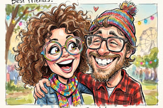 create unique and funny caricature art