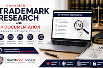 conduct canadian trademark research and prepare IP documentation