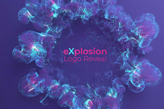 create an amazing explosive fire logo reveal animation, epic fire and explosion