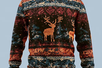 create ugly christmas sweater and sweatshirt design