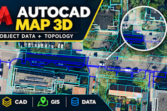 create autocad map 3d object data, topology and gis mapping