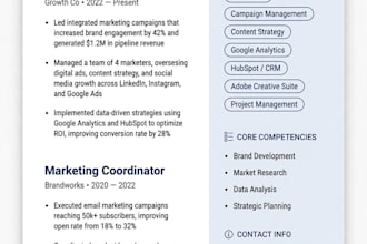 design a professional ats friendly CV and resume