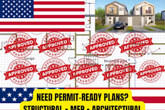 permit drawing, engineer stamp, structural engineer, mep for ok fl md nc nm usa