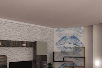 create modern living room and bedroom 3d designs