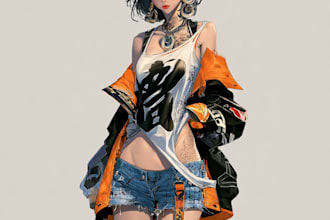 do a anime character art
