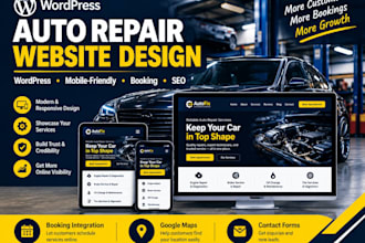 design an auto repair website, mechanic website, or garage website