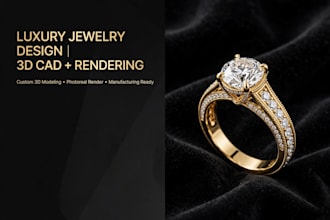 design luxury jewelry and do 3d jewelry modeling rendering