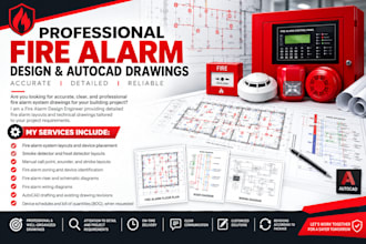 fire alarm system layouts and autocad drawings, fire protection