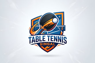 design mascot table tennis association logo