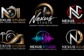 design a professional photography, recording, design, production studio logo