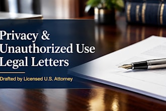draft a formal legal notice for unauthorized use of personal info