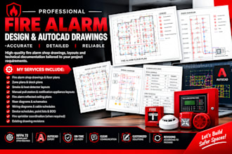 fire alarm shop drawings, fire alarm design, autocad, riser diagram, nfpa 72 cad