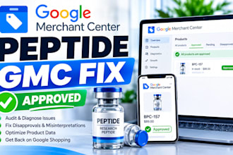 fix google merchant center product disapprovals and peptide listing issues