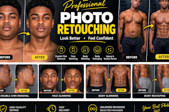 remove double chin, slim face and body, and retouch photos