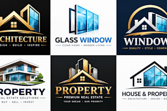 design a professional architecture, glass window, windows, house logo