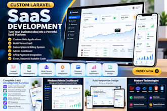 develop a custom laravel saas application