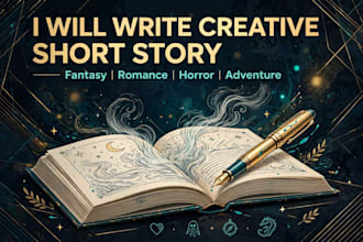 write creative short story, fiction story, and story telling