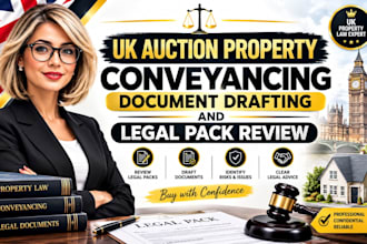 draft and review UK auction property legal packs and conveyancing documents