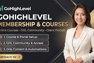 setup gohighlevel membership ghl online course website ghl community setup