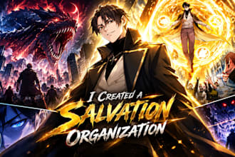 design dynamic youtube thumbnails in anime or manhwa style