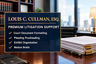 proofread legal pleadings and court documents for consistency