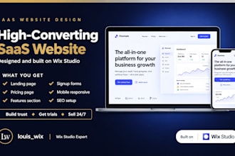 design a high converting saas marketing website on wix studio