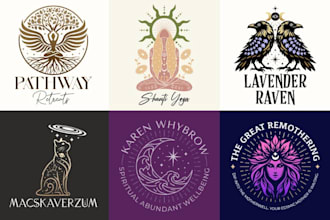 design sacred geometry, mystical and spiritual logo