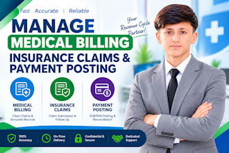 manage medical billing, insurance claims and payment posting