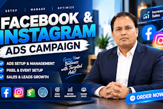 setup and manage facebook ads campaign, instagram ads, meta ads manager