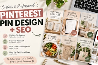 design pinterest pins with SEO titles and descriptions