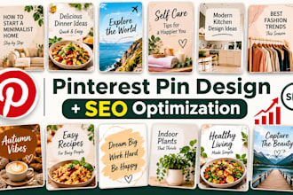 design pinterest pins with SEO titles and descriptions