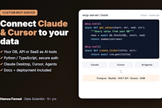 build a custom mcp server for claude, cursor and ai agents