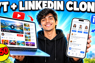 build a youtube clone and linkedin clone, video and social networking platform