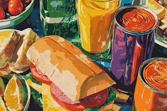 food pop art of your food pop art