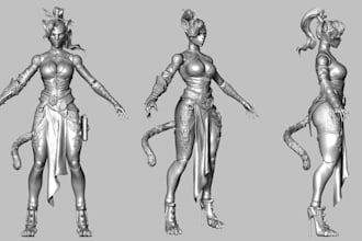 create 3d sculpting for 3d printing, 3d action figure articulated