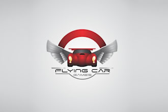 create flying car games logo
