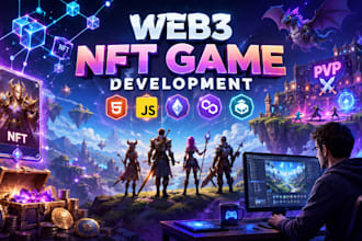 web3 nft game development html5 blockchain p2e browser game pvp 3d game website